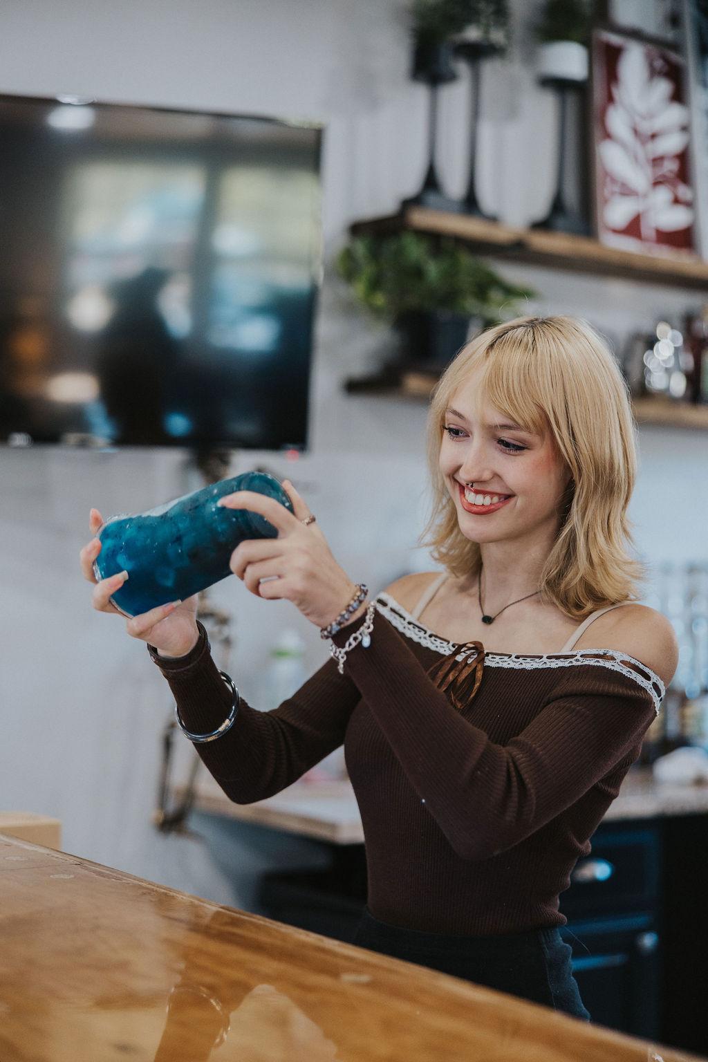 One of our delicious coffees and bagels