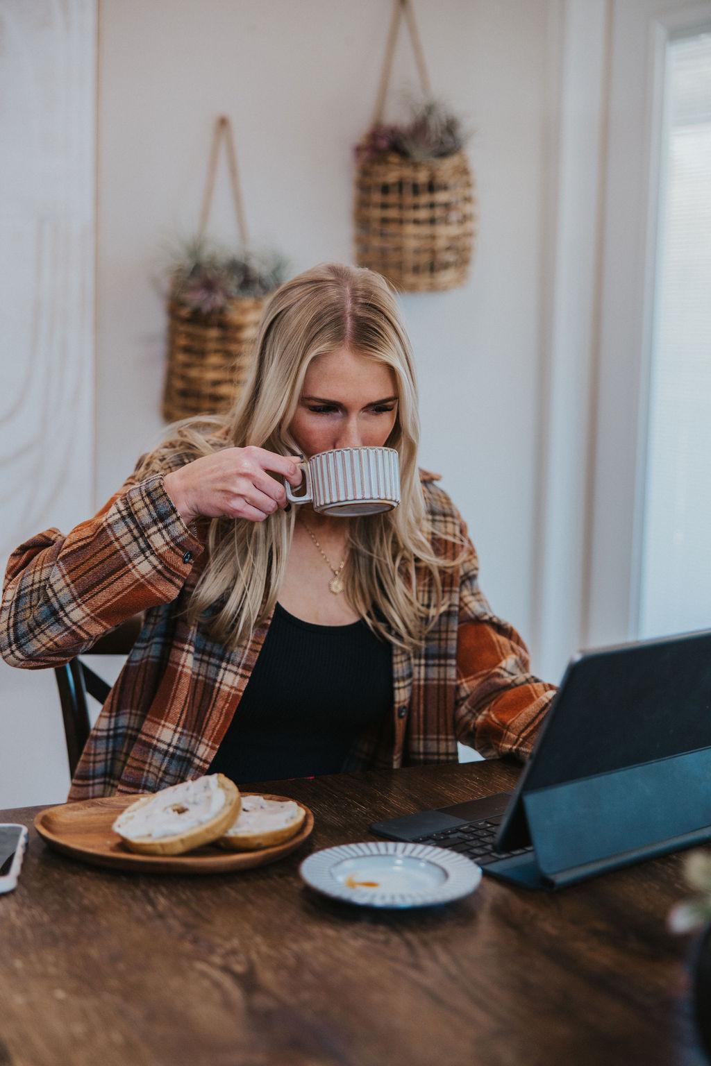 One of our delicious coffees and bagels